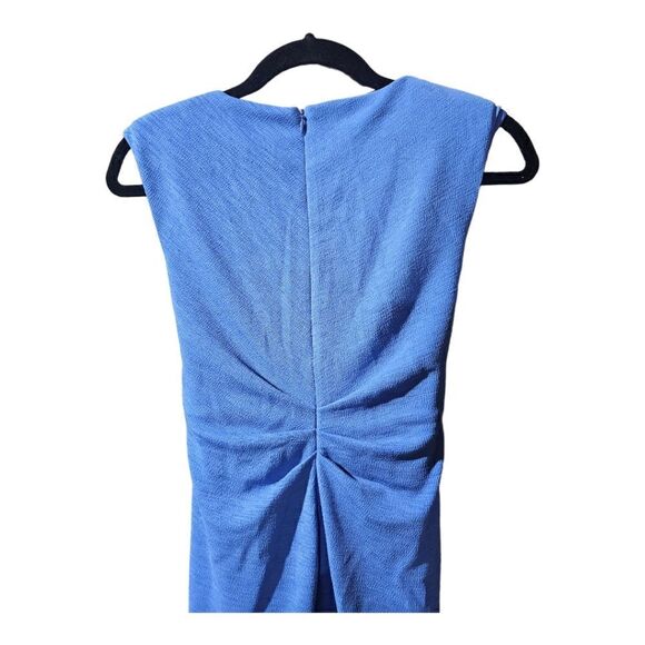 ADRIANNA PAPELL Rio Knit Tie Sheath Dress Lake Blue - Size 4 - Picture 9 of 11